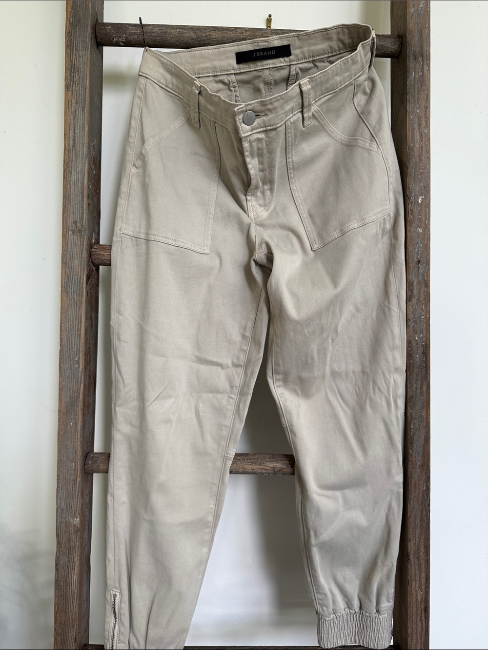 J Brand Beige Track Joggers